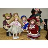 SEVEN COLLECTORS DOLLS, comprising a Leonardo Collection ballerina fairy doll (missing wings?,