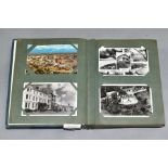 POSTCARDS, approximately 190 postcards in one album, a thematic collection featuring hotels in