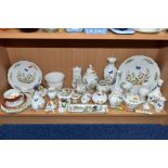 A COLLECTION OF AYNSLEY COTTAGE GARDEN GIFTWARE AND SIMILAR, including a cake knife, fork, letter
