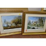FRAMED DECORATIVE PRINTS, comprising four Alan Ingham signed limited edition prints from the