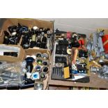 FOUR BOXES AND LOOSE MICROSCOPE LENSES, BULBS AND OTHER RELATED ACCESSORIES, to include GEC and