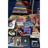 TWO BOXES OF RECORDS, LPS, 78S AND SINGLES, to include 1980's pop, Madonna, A-Ha, The Bangles,