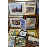 PAINTINGS AND PRINTS, ETC, to include two Helen McKie (1889-1957) watercolour illustrations of