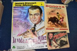 FILM/TOURIST POSTERS (3) 'La Vida de Glenn Miller' film starring James Stewart, Spanish Language