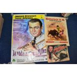 FILM/TOURIST POSTERS (3) 'La Vida de Glenn Miller' film starring James Stewart, Spanish Language