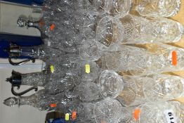 A QUANTITY OF CUT GLASS AND CRYSTAL, to include more than seventy pieces, mainly drinking glasses,