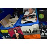 TWO BOXES OF SINGLES RECORDS AND TWO CASES OF LPS, over two hundred singles, artists include Frank