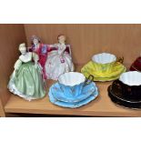 TWO ROYAL DOULTON FIGURES AND TWO TEA SETS, comprising Royal Doulton 'Fair Lady' HN2193 and 'The