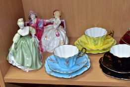 TWO ROYAL DOULTON FIGURES AND TWO TEA SETS, comprising Royal Doulton 'Fair Lady' HN2193 and 'The