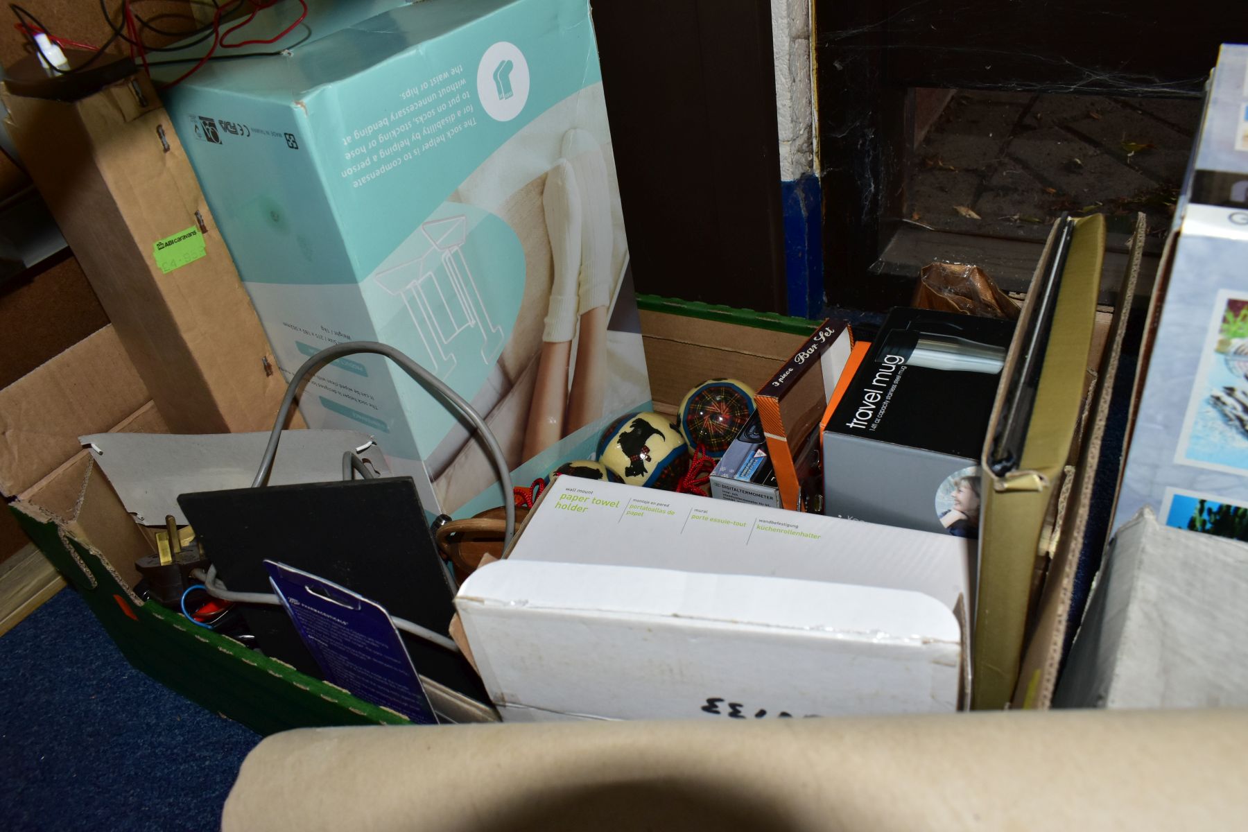TWO BOXES AND LOOSE ELECTRICAL ITEMS, to include a boxed Acorn A3010 computer, a radio controlled - Image 10 of 11