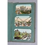 POSTCARDS, approximately 100 postcards in one album, a thematic collection featuring early 20th