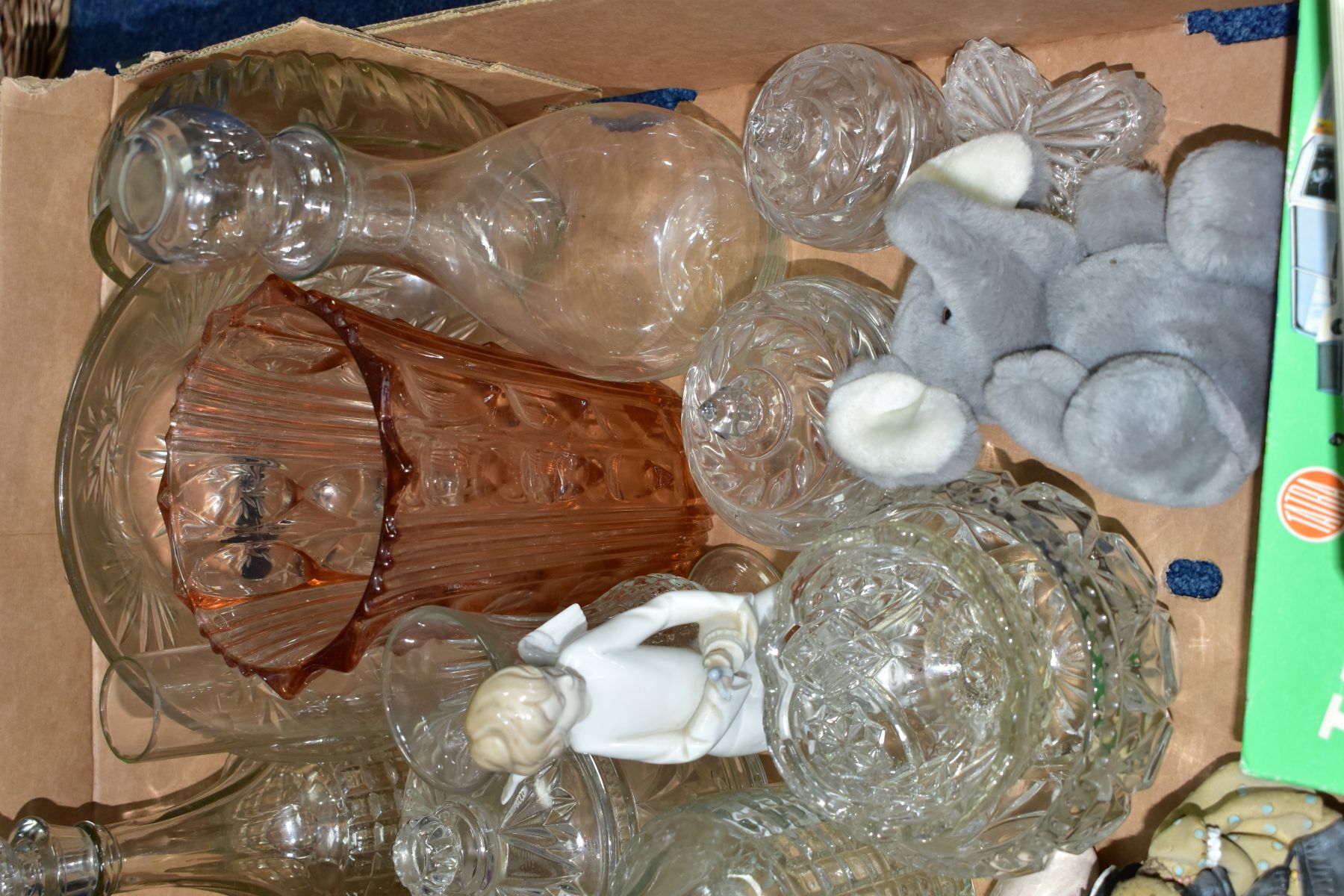 A BOX OF GLASS, CERAMICS AND SUNDRY ITEMS, to include a Czechoslovakian Tatra 815 GTC lorry with - Image 7 of 8