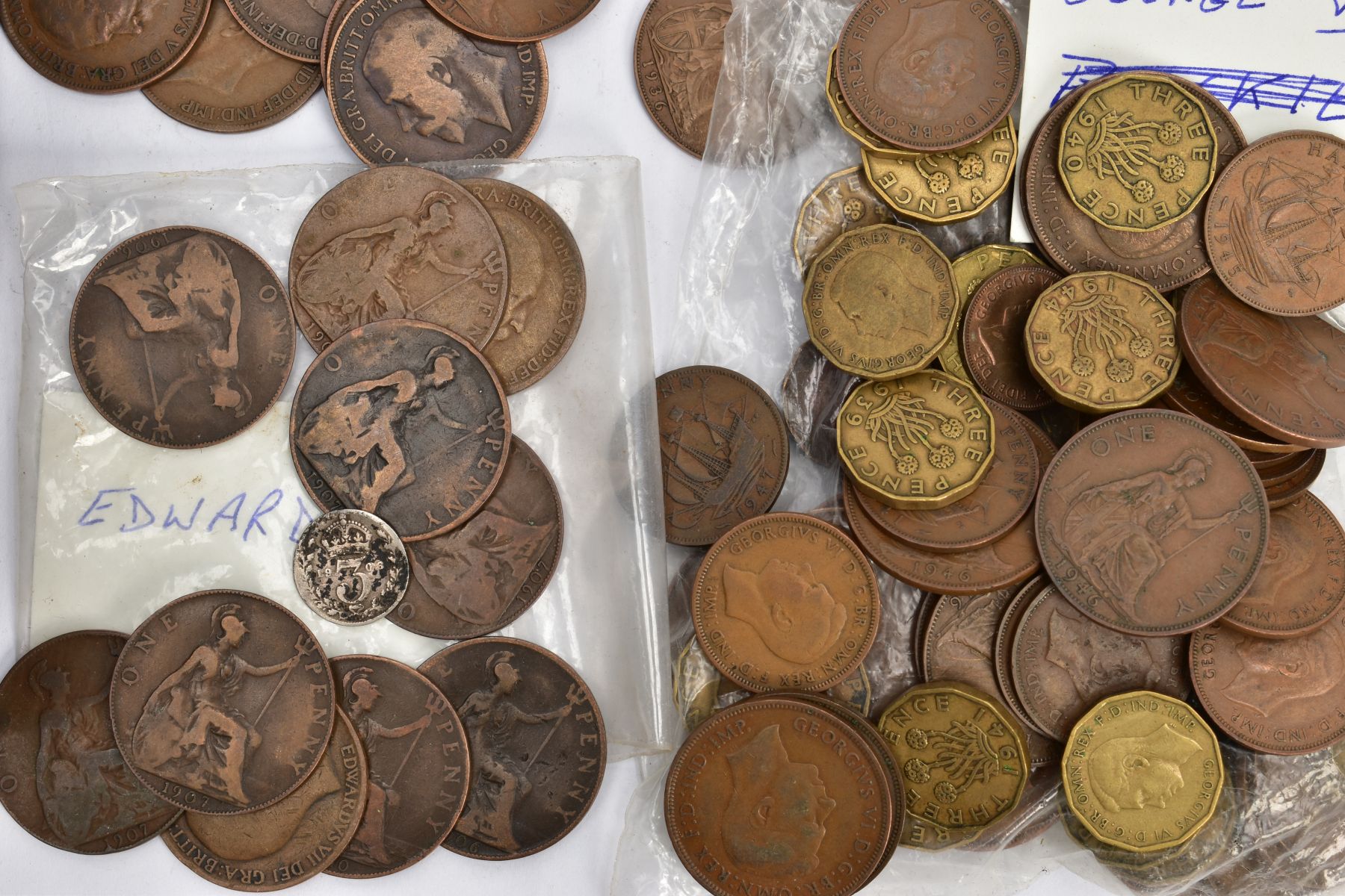 A BOX CONTAINING MOSTLY UK COPPER COINS - Image 2 of 3