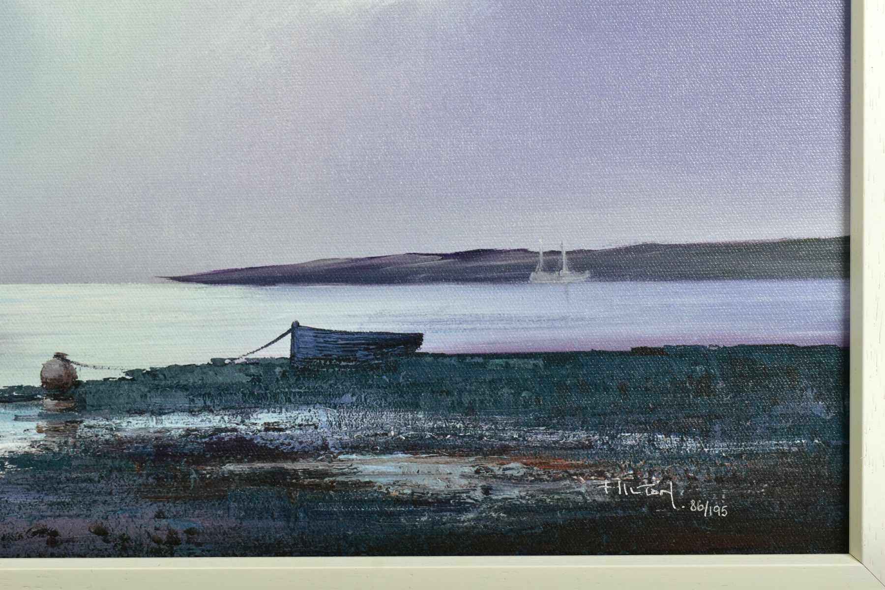 BARRY HILTON (BRITISH 1941) 'VIOLET DAWN', a signed limited edition print of a coastal landscape - Image 4 of 6