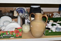 FIVE BOXES AND LOOSE CERAMICS AND GLASS, ETC, to include Duchess Elizabethan china and other