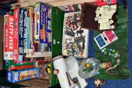 GAMES AND TOYS, ETC, to include A Jones Meccano Sewing machine, Chad Valley lead race horses,