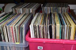 FOUR BOXES OF LPs, genres include Classical, easy listening, pop, musical theatre etc, artists