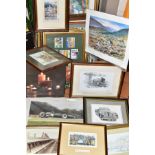 PICTURES AND PRINTS etc to include a Stan Richards pastel fishermans cottage scene, approximate size