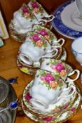 EIGHTEEN PIECES OF ROYAL ALBERT 'OLD COUNTRY ROSES' TEAWARES, comprising six teacups, six saucers