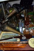 SUNDRY ITEMS / EPHEMERA, seven boxes and loose containing miscellaneous glass bottles and