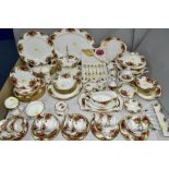 ROYAL ALBERT OLD COUNTRY ROSES PART DINNER SERVICE, to include six small teacups and saucers, four