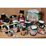 A COLLECTION OF FIFTEEN ASSORTED CHARACTER AND TOBY JUGS, including Royal Doulton 'Granny' D6384, '