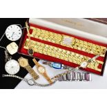 A LADIES CASED 'TIMETEC' WRISTWATCH AND MATCHING BRACELET, AND OTHER WRISTWATCHES, cased two