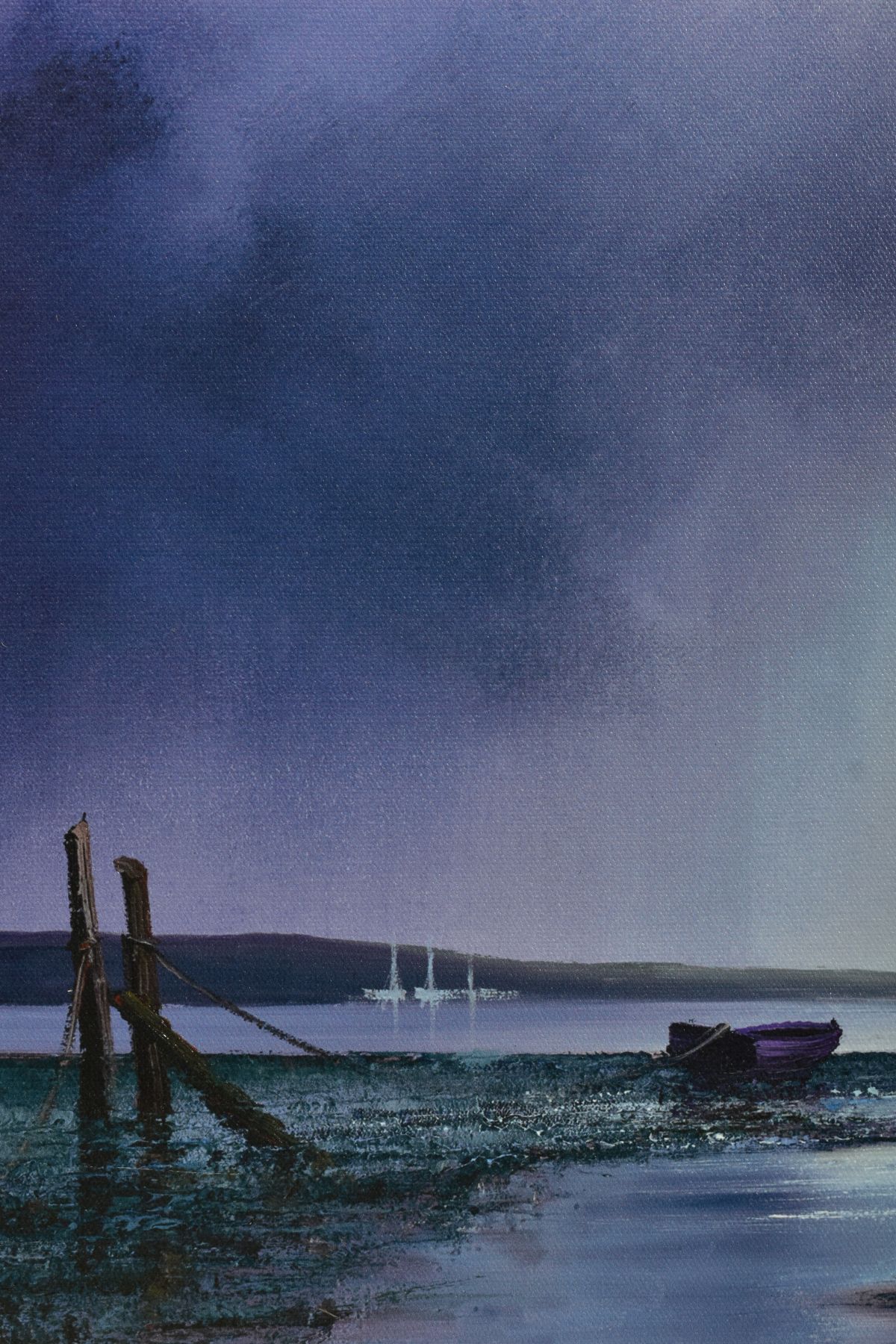 BARRY HILTON (BRITISH 1941) 'VIOLET DAWN', a signed limited edition print of a coastal landscape - Image 3 of 6