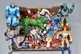 A COLLECTION OF UNBOXED AND ASSORTED SUPER HERO FIGURES, He-Man, Thundercats, Turtles, Real