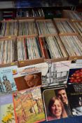 TEN BOXES OF RECORDS, MAINLY CLASSICAL MUSIC to include Beethoven, Holst, Chopin, Delius, Debussy,