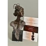 SHERREE VALENTINE DAINES (BRITISH 1959) 'ASCOT GLAMOUR', a bronze sculpture of a female figure,