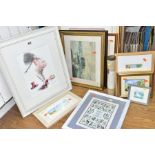 DECORATIVE PICTURES AND PRINTS ETC, to include a signed Mark Braithwaite limited edition print '