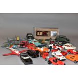 A QUANTITY OF UNBOXED AND ASSORTED PLAYWORN DIECAST VEHICLES, to include Dinky Toys Rolls-Royce