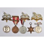 MILITARY CAP BADGES AND MEDALS, to include two West Yorkshire and 3rd Kings own Hussars, Edward