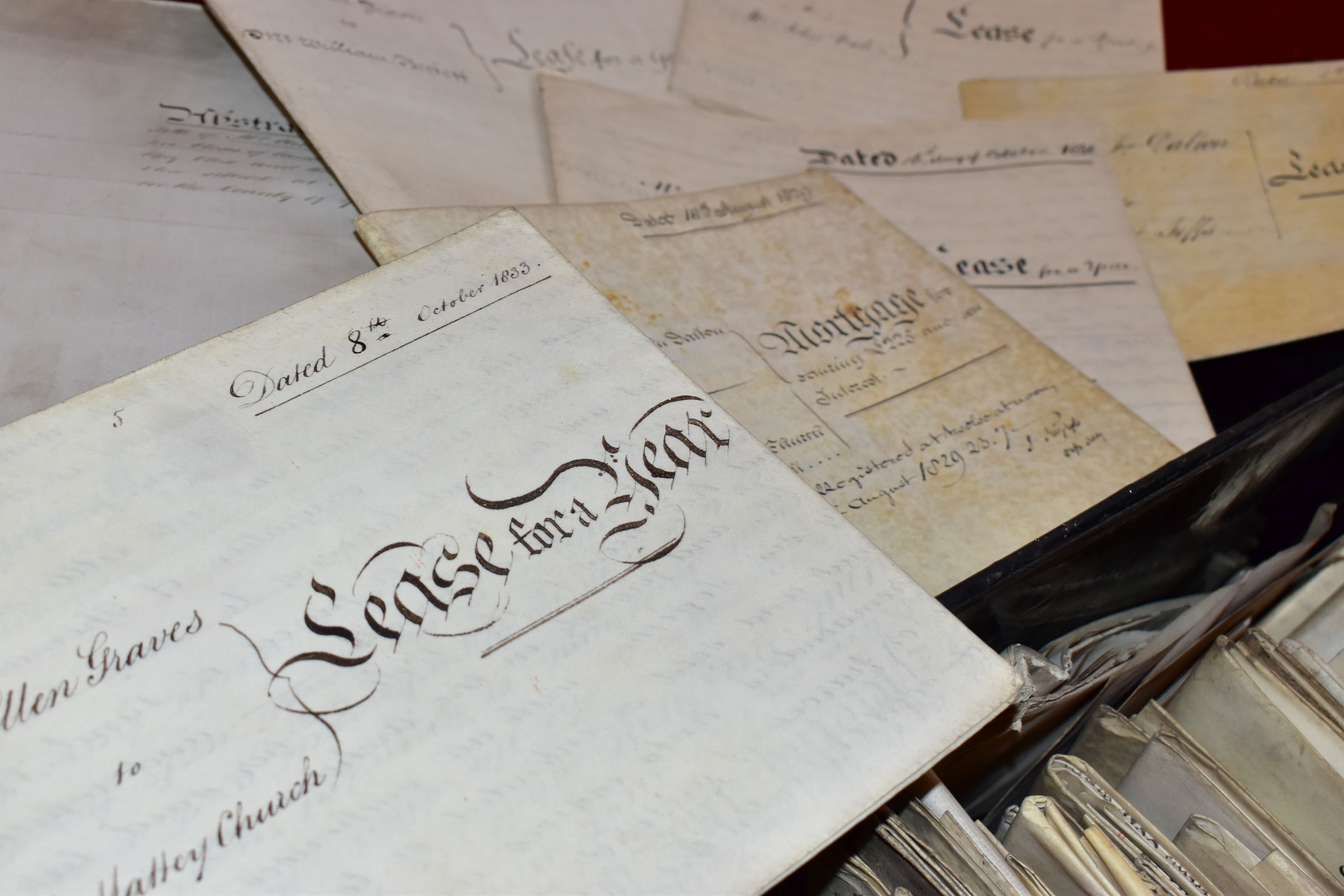 INDENTURES, approximately one hundred Legal Documents on parchment/vellum dating from 1709 - 1839 to - Image 6 of 6