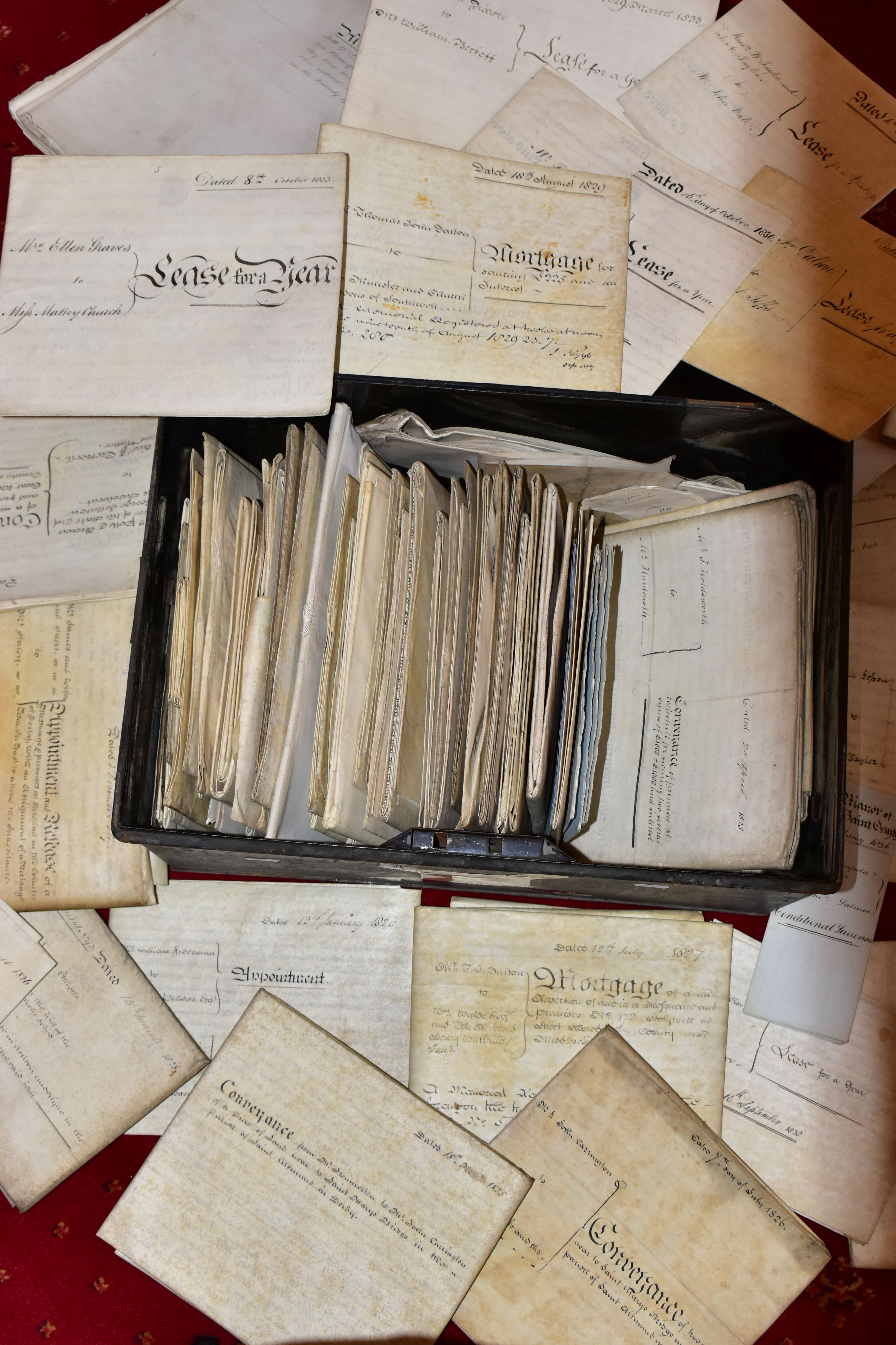 INDENTURES, approximately one hundred Legal Documents on parchment/vellum dating from 1709 - 1839 to - Image 5 of 6