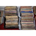 FOUR TRAYS CONTAINING APPROXIMATELY THREE HUNDRED AND FIFTY LPs AND 12in SINGLES artists include Bob