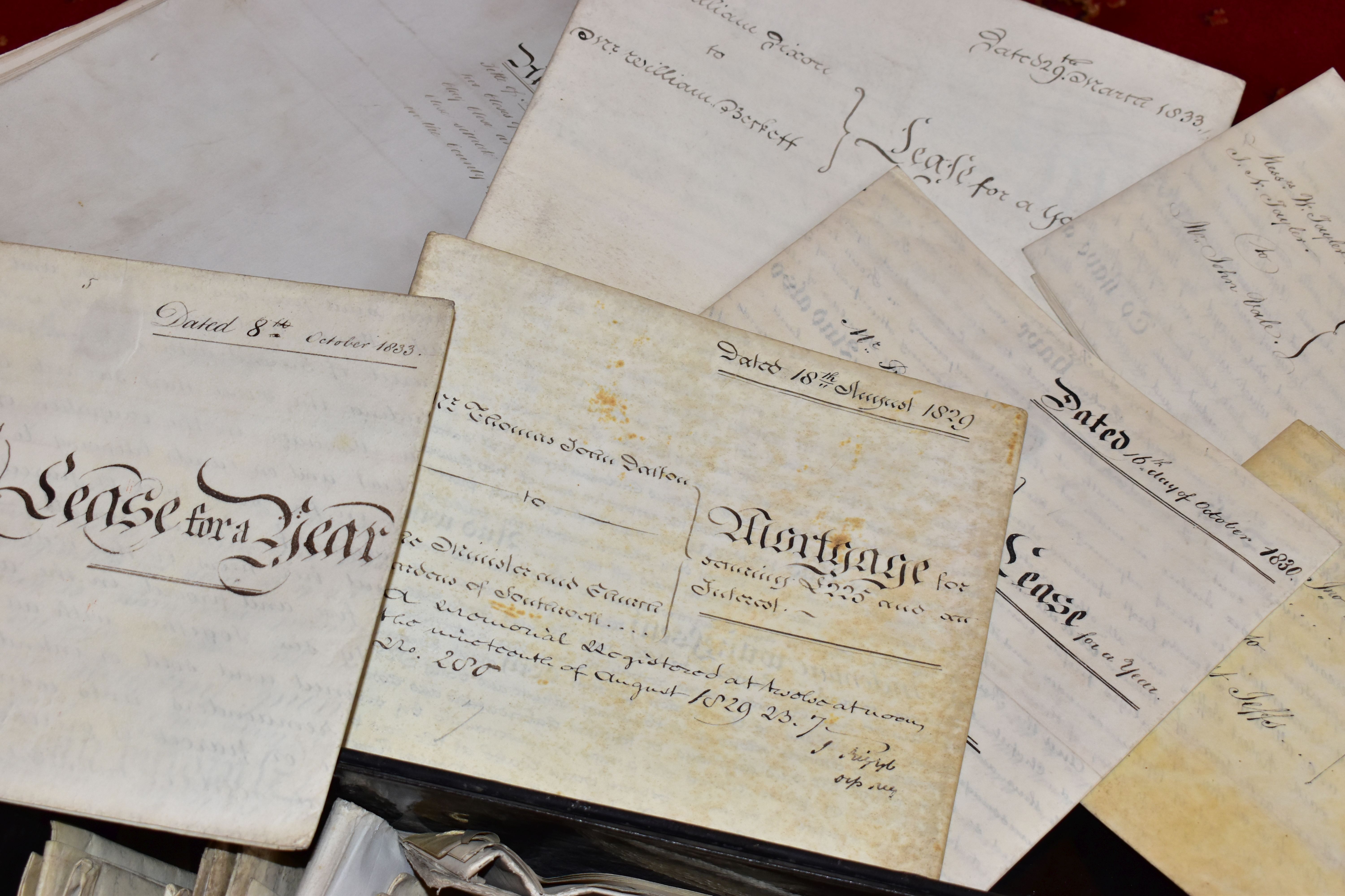 INDENTURES, approximately one hundred Legal Documents on parchment/vellum dating from 1709 - 1839 to - Image 4 of 6