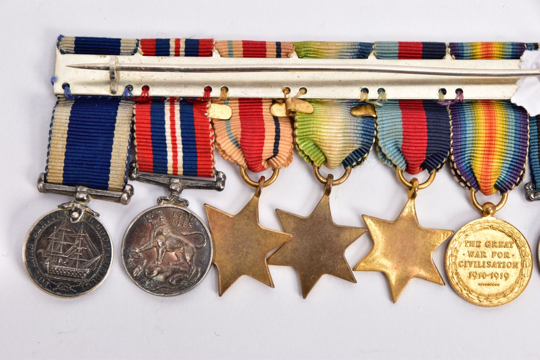 TWO MINIATURE GROUPS OF MEDALS, British War & Victory pair, British War & Victory, 1939-45, Atlantic - Image 5 of 6