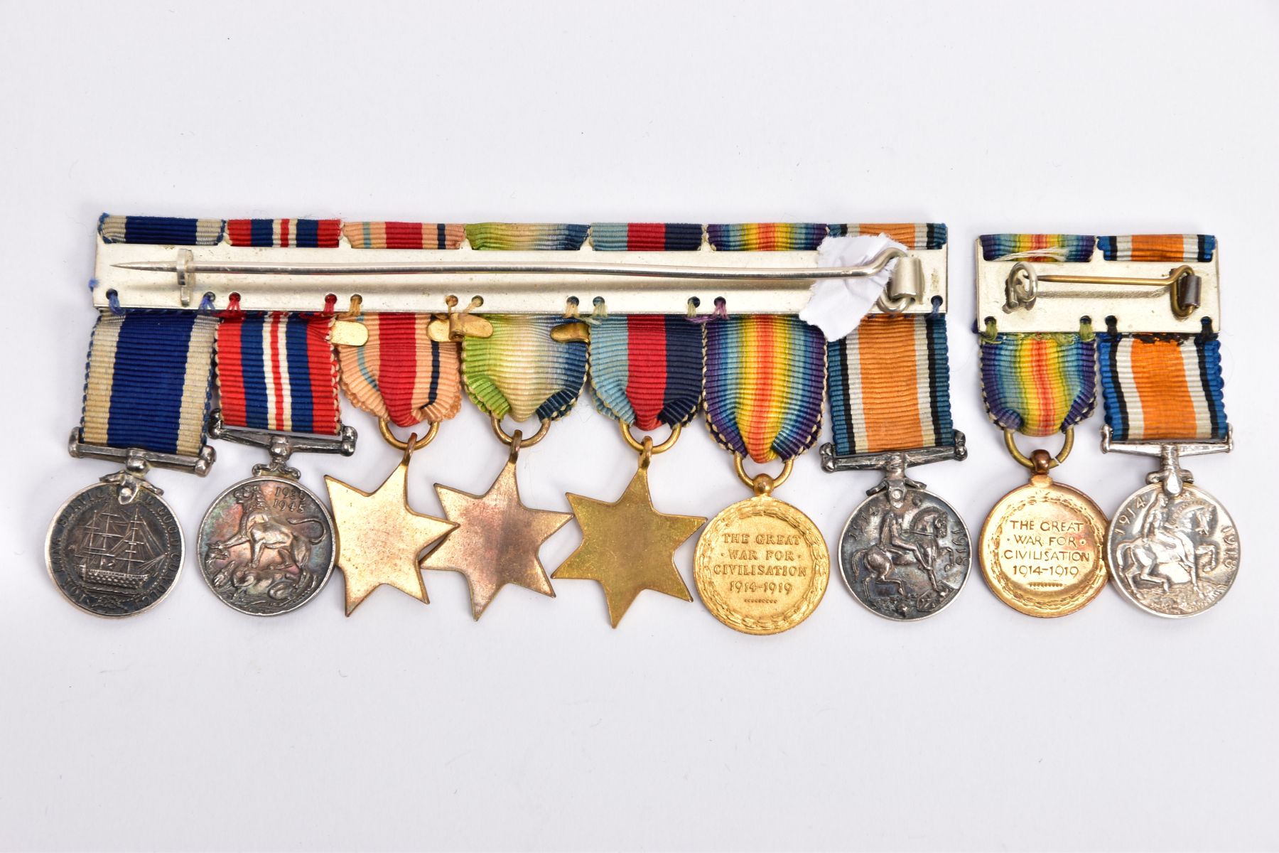 TWO MINIATURE GROUPS OF MEDALS, British War & Victory pair, British War & Victory, 1939-45, Atlantic - Image 4 of 6