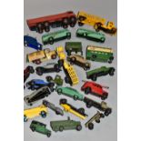 A QUANTITY OF UNBOXED AND ASSORTED PLAYWORN EARLY POSTWAR DINKY TOYS, to include Foden 8 Wheel