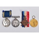 VICTORIAN LONG SERVICE AND WWI MEDALS a Victorian Royal Navy LSGC medal named C.W.Robinson H.M.