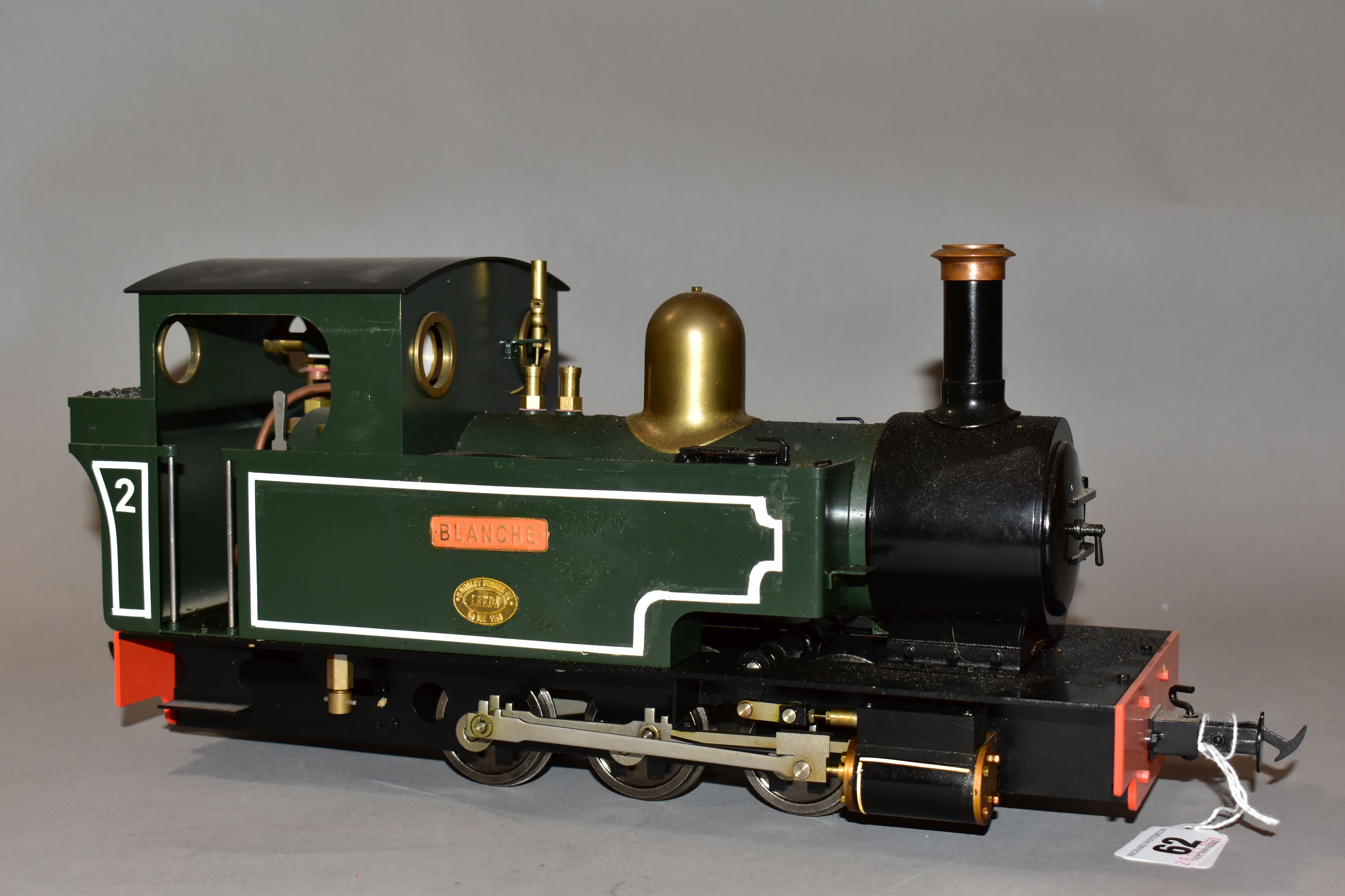 AN UNBOXED ACCUCRAFT TRAINS BY BMMC HUNSLET 0-6-0 SIDE TANK LIVE STEAM LOCOMOTIVE, 'Blanche' No.2