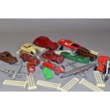 A QUANTITY OF UNBOXED AND ASSORTED EARLY POSTWAR DIECAST AND OTHER VEHICLES, to include Dinky Toys