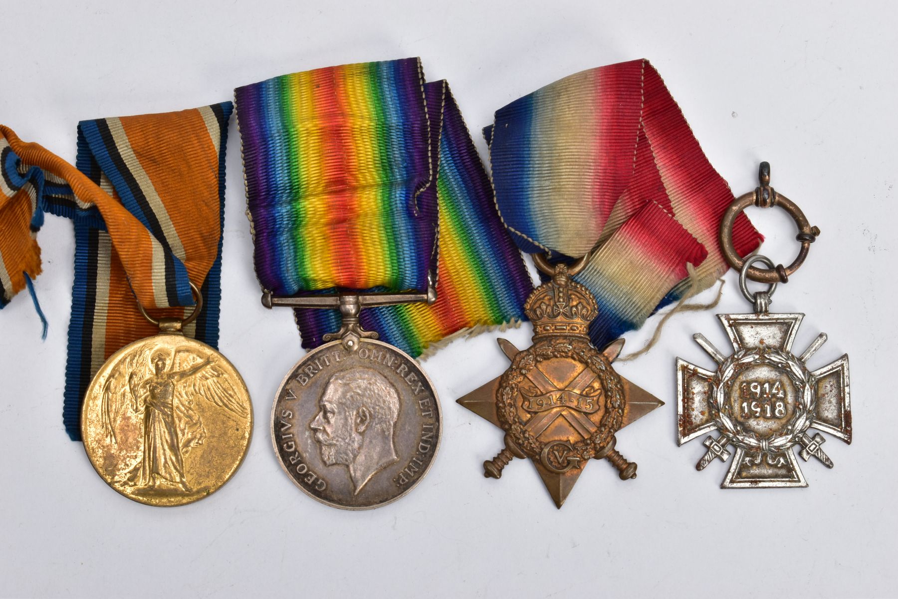 A WWI GROUP OF MEDALS WITH ONE OTHER MEDAL, to include a trio 1914-15 Star, War & Victory medal