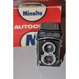 A MINOLTA AUTOCORD TLR CAMERA fitted with lenses Serial no 433034