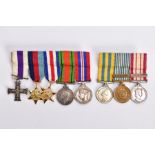 TWO MINIATURE GROUPS OF MEDALS, Queens Korea, UN Korea, & Naval GSM Bar Arabian Peninsula,