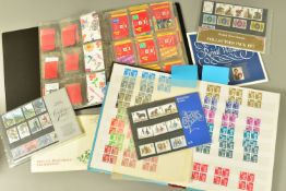 TWO ALBUMS OF GB STAMPS & BOOKLETS INCLUDING BLOCKS AND GUTTER PAIRS, TOGETHER WITH BOOKLETS,