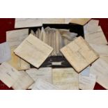 INDENTURES, approximately one hundred Legal Documents on parchment/vellum dating from 1709 - 1839 to