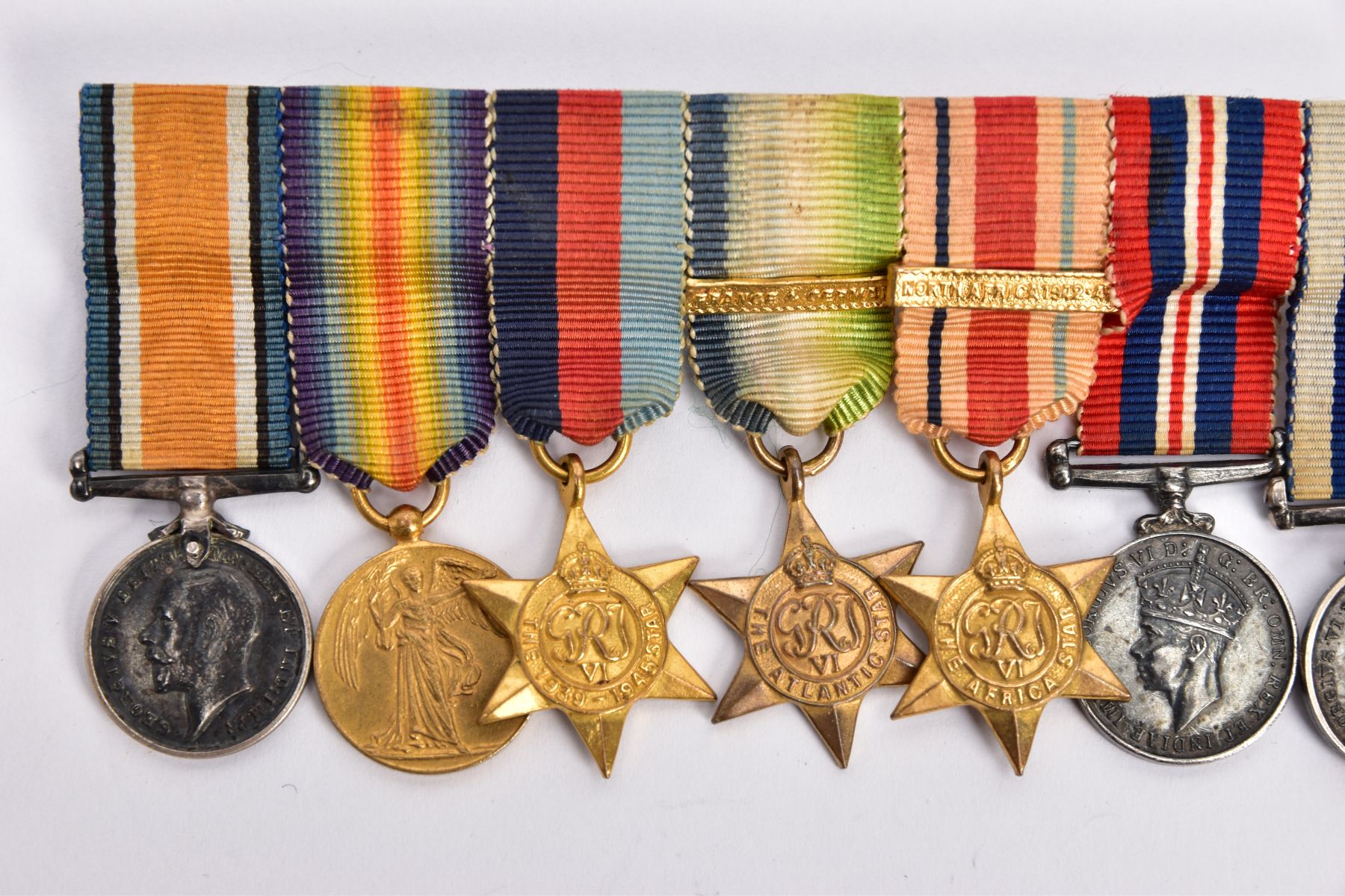 TWO MINIATURE GROUPS OF MEDALS, British War & Victory pair, British War & Victory, 1939-45, Atlantic - Image 2 of 6